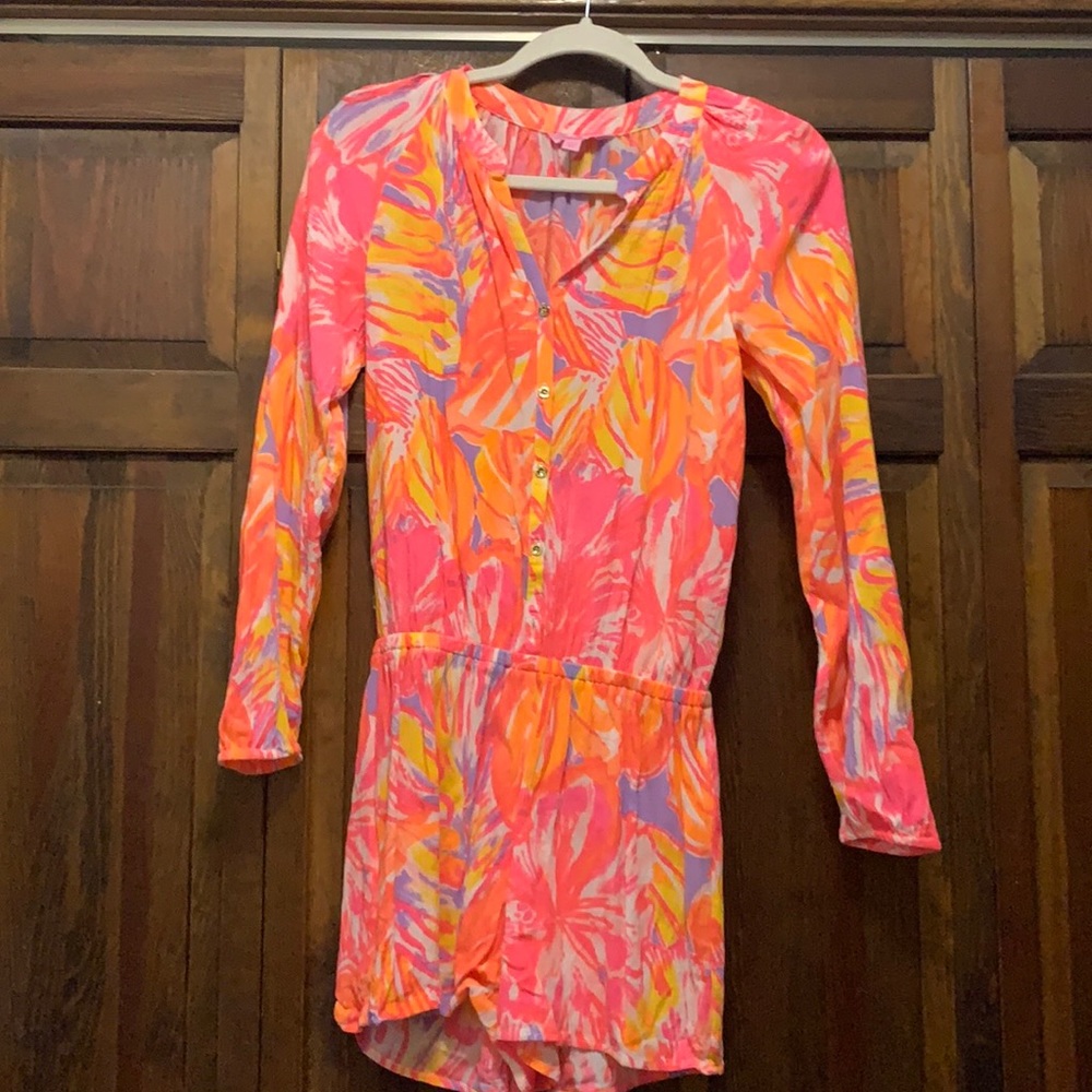 Lilly Pulitzer Elsa Romper in Multi Sun Splash